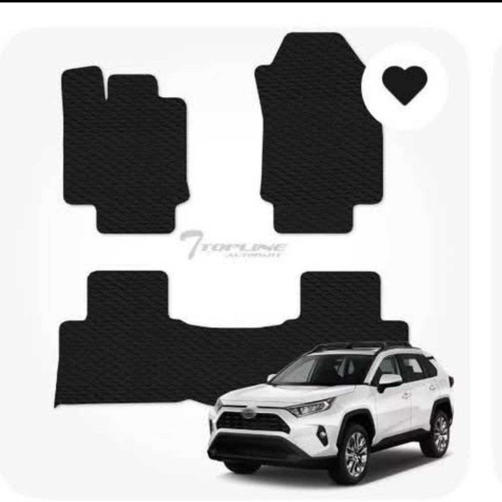 🚘 ♥️ 2019-2023 Toyota RAV4 Topline Honeycomb Rubber All Weather Floor Mats 3pc